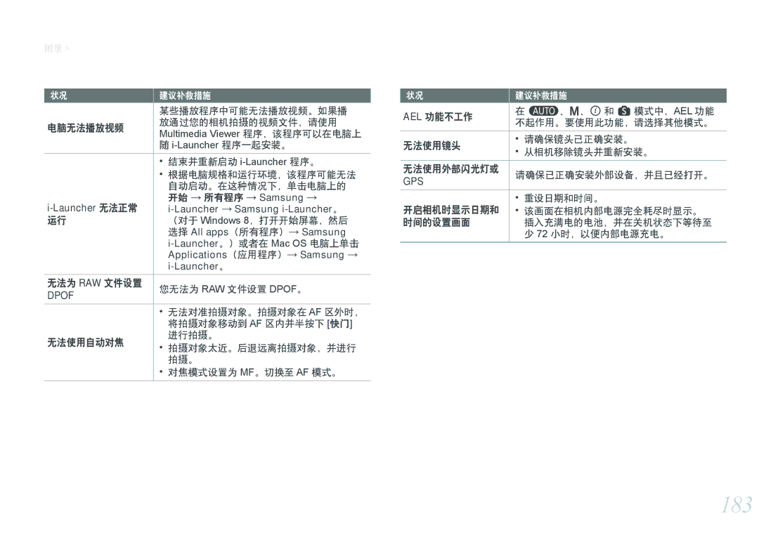 Samsung EV-NX300ZBSVHU, EV-NX300ZBSVGR, EV-NX300ZBUTDE, EV-NX300ZBSTDE, EV-NX300ZBSTRO, EV-NX300ZBQURO manual 183, Dpof 