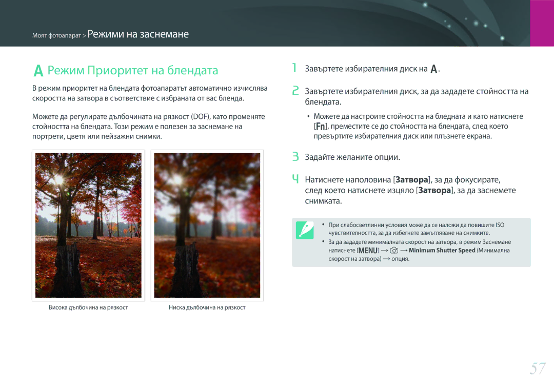 Samsung EV-NX300ZBSTRO, EV-NX300ZBSVRO, EV-NX300ZBQURO manual Режим Приоритет на блендата 