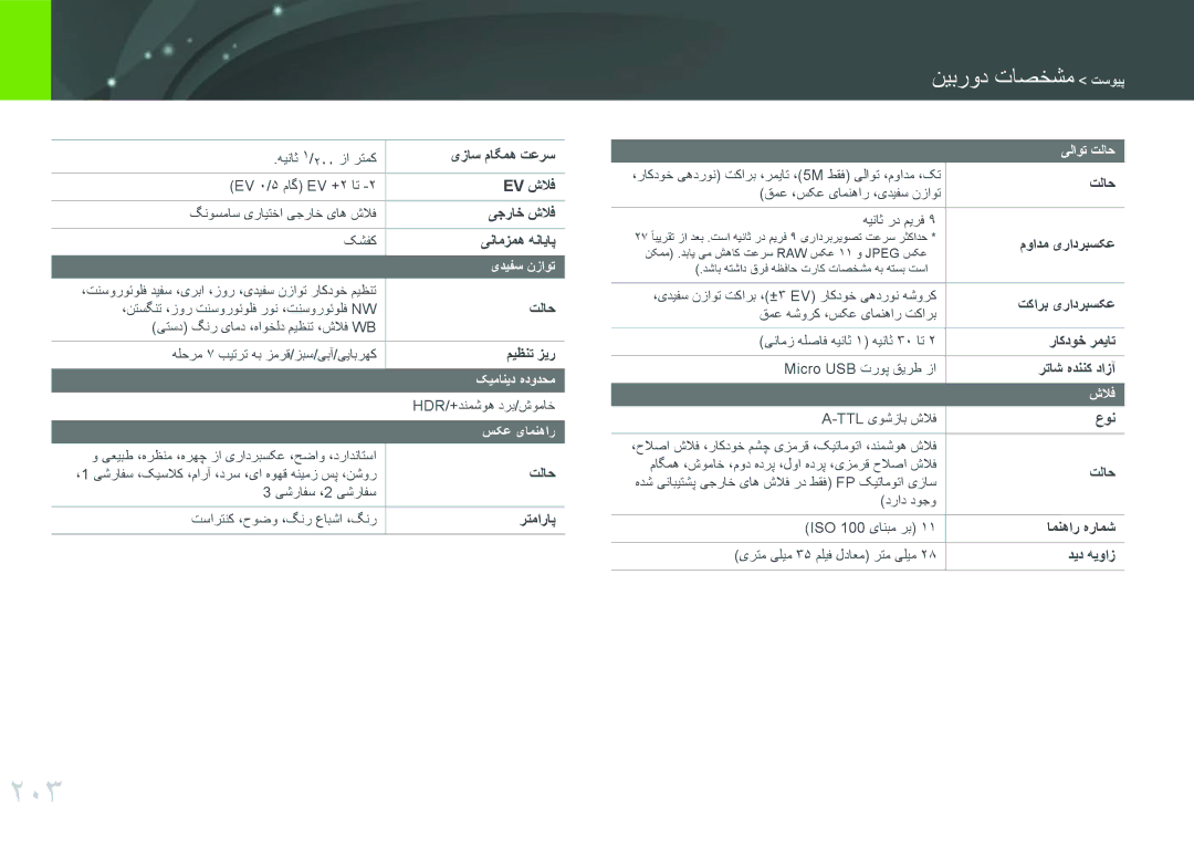 Samsung EV-NX30ZZGGBME, EV-NX30ZZBGBDZ, EV-NX30ZZBGBRU, EV-NX30ZZGGBIR, EV-NX30ZZBGBJO, EV-NX30ZZGGBZA, EV-NX30ZZBGBSA manual 203 