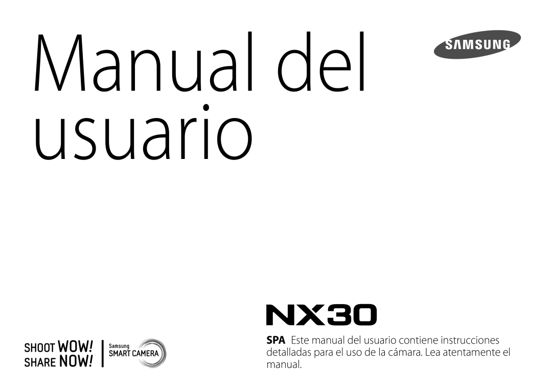 Samsung EV-NX30ZZBGBES manual Manual del usuario 