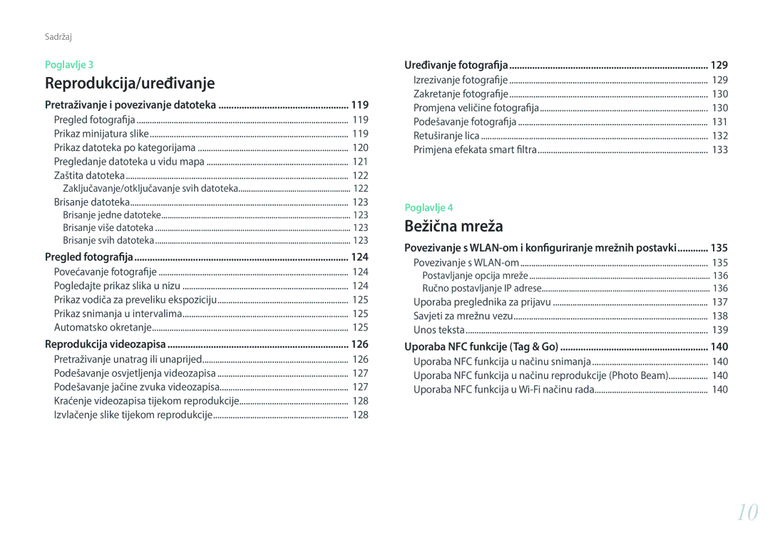 Samsung EV-NX30ZZBGBRS manual 119, 124, 129, 130, 131, 133 