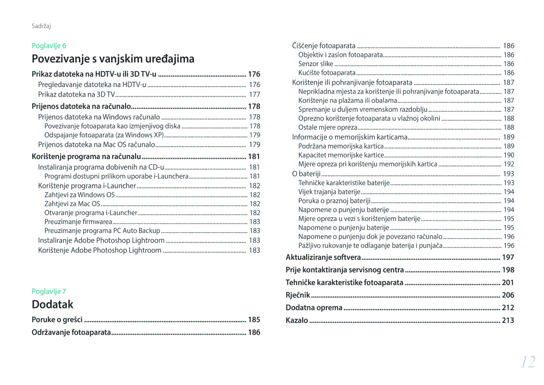 Samsung EV-NX30ZZBGBRS manual 176, 178, 181, 197, 198, 201, 206, 212, 213 