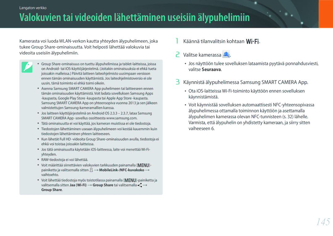 Samsung EV-NX30ZZBGBSE, EV-NX30ZZBGBDK manual 145 