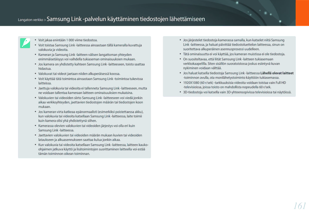 Samsung EV-NX30ZZBGBSE, EV-NX30ZZBGBDK manual 161 