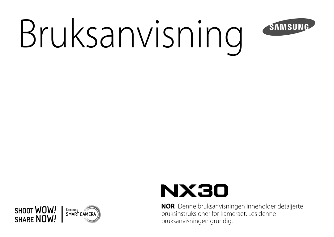 Samsung EV-NX30ZZBGBDK, EV-NX30ZZBGBSE manual Bruksanvisning 