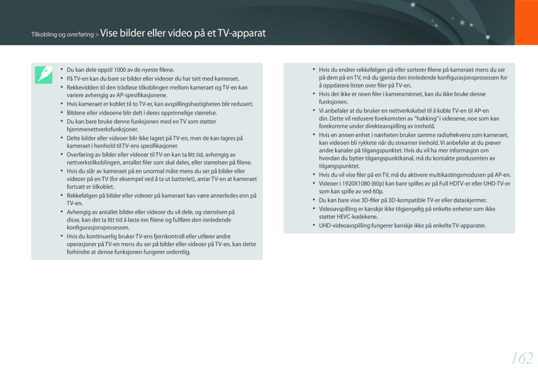 Samsung EV-NX500ZBMIDK, EV-NX500ZBMHDK, EV-NX500ZBMJDK, EV-NX500ZBMHSE, EV-NX500ZBMISE, EV-NX500ZBMJSE manual 162 