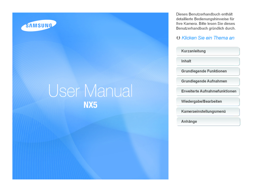 Samsung EV-NX5ZZZBABDE manual 