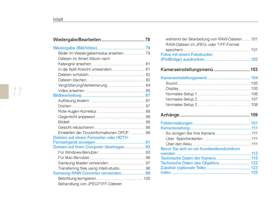 Samsung EV-NX5ZZZBABDE manual 103 