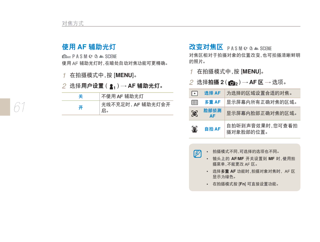 Samsung EV-NX5ZZZBABHU, EV-NX5ZZZBABIT, EV-NX5ZZZBABSE, EV-NX5ZZZBCBHU manual → Af 