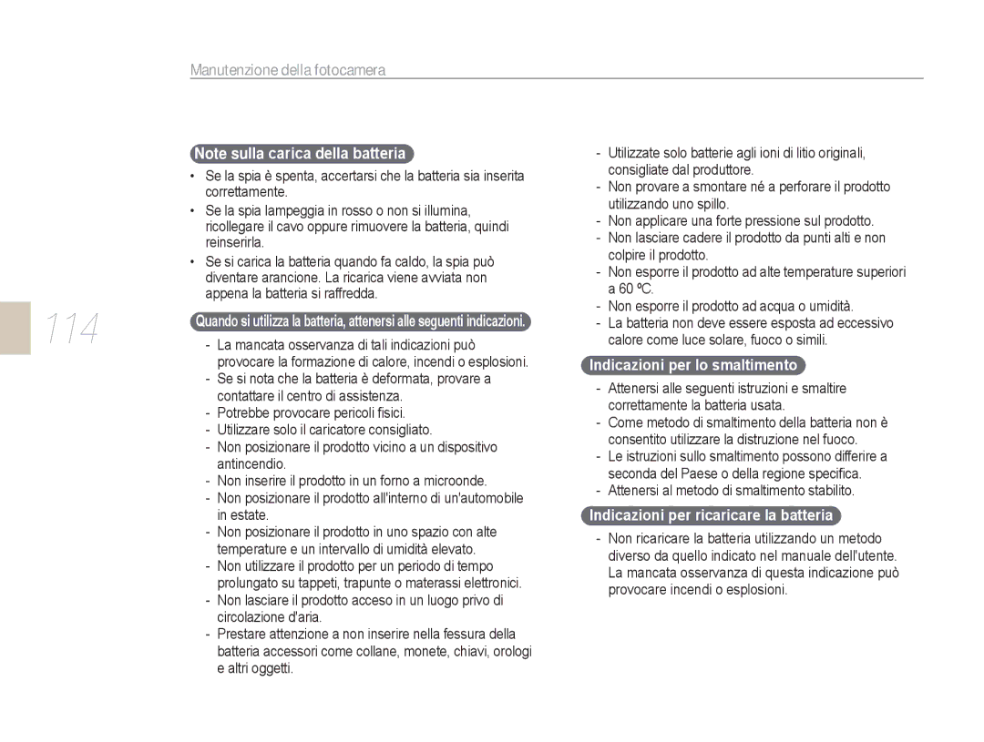 Samsung EV-NX5ZZZBABIT manual 114 