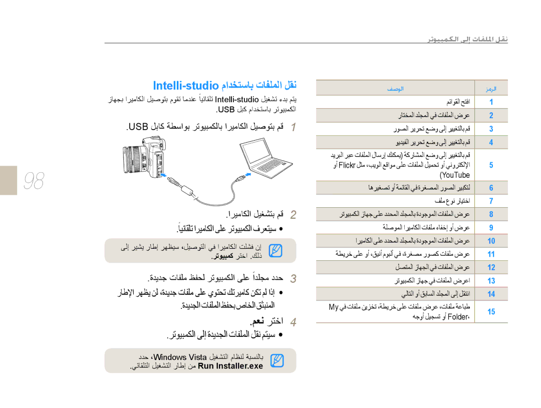 Samsung EV-NX5ZZZBABSA Intelli-studio ﻡﺍﺪﺨﺘﺳﺎﺑ ﺕﺎﻔﻠﻤﻟﺍ ﻞﻘﻧ, ﺓﺪﻳﺪﺠﻟﺍ ﺕﺎﻔﻠﻤﻟﺍ ﻆﻔﺤﺑ ﺹﺎﺨﻟﺍ ﻖﺜﺒﻨﻤﻟﺍ, ﻪﺟﻭﺃ ﻞﻴﺠﺴﺗ ﻭﺃ Folder، 