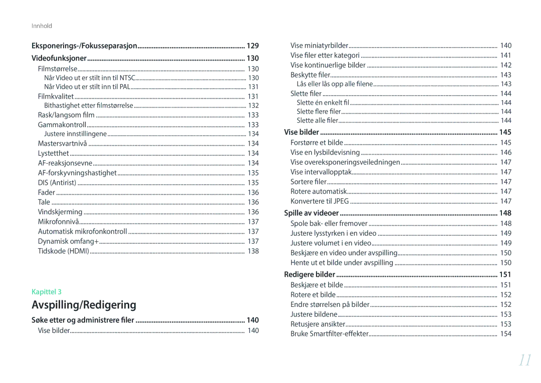 Samsung EV-NX1ZZZBQBDK, EV-NXF1ZZB1HSE, EV-NX1ZZZBZBSE, EV-NXF1ZZB1KDK, EV-NXF1ZZB2IDK manual 129, 130, 140, 145, 148, 151 