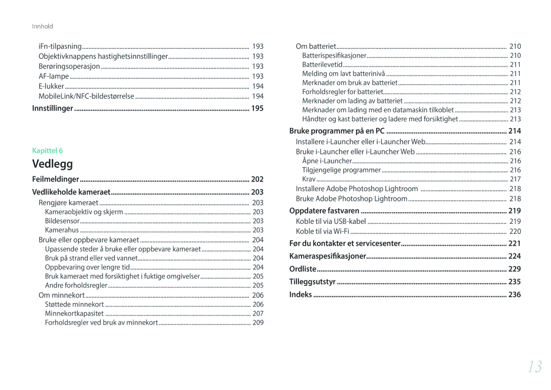 Samsung EV-NXF1ZZB1QDK, EV-NXF1ZZB1HSE, EV-NX1ZZZBZBSE, EV-NXF1ZZB1KDK, EV-NXF1ZZB2IDK, EV-NXF1ZZB1QSE, EV-NXF1ZZB2HDK manual 195 