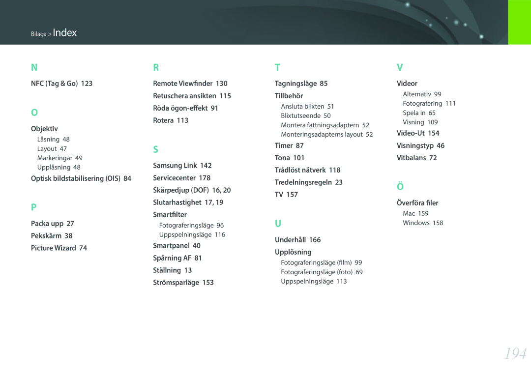 Samsung EV-NXF1ZZB1HDK 194, Låsning Layout Markeringar Upplåsning, Alternativ Fotografering Spela Visning, Mac Windows 