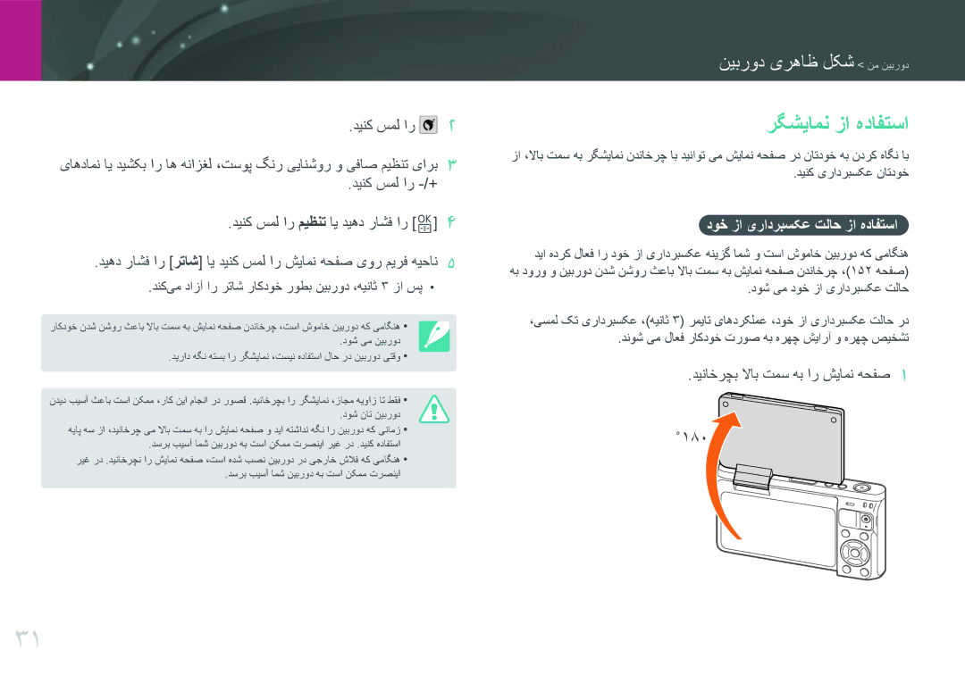 Samsung EV-NXF1ZZB3HM3 manual رگشیامن زا هدافتسا, دوخ زا یرادربسکع تلاح زا هدافتسا, دیناخرچب لااب تمس هب ار شیامن هحفص 