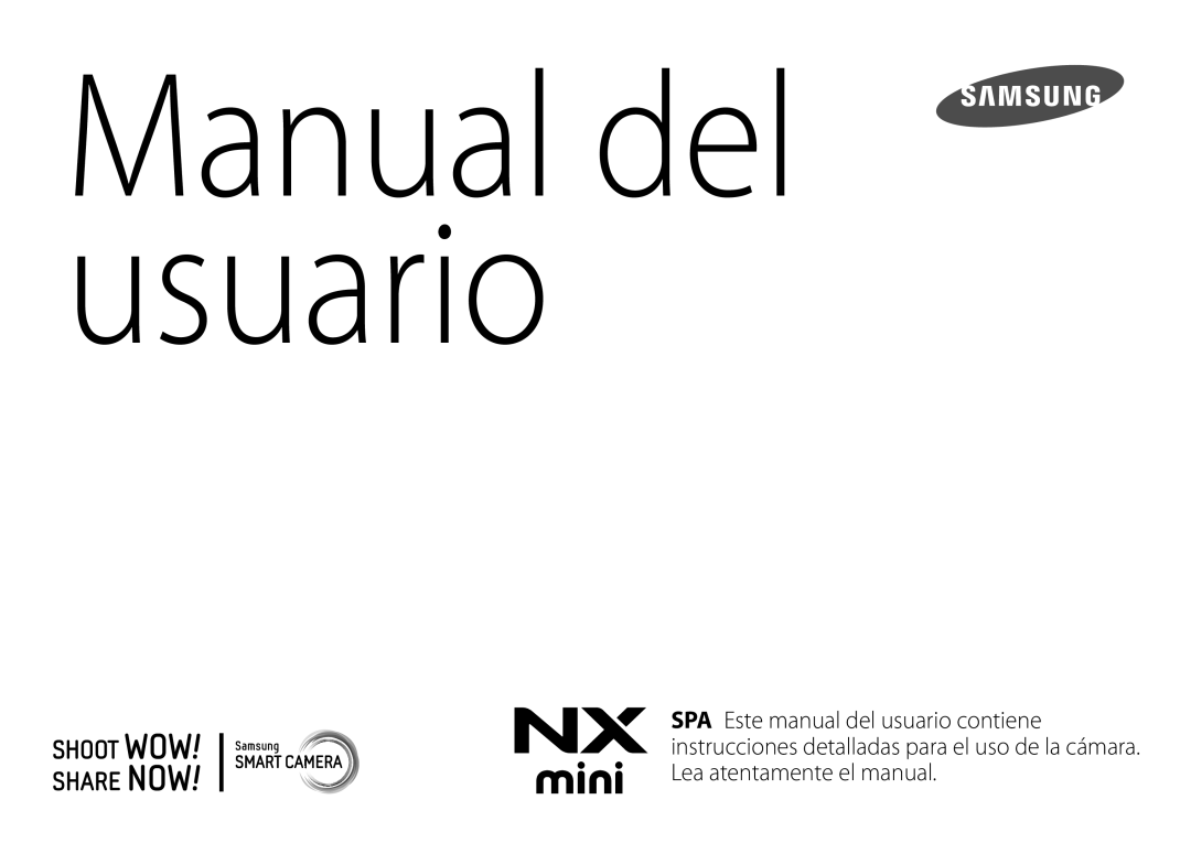 Samsung EV-NXF1ZZB1QES, EV-NXF1ZZB1KES, EV-NXF1ZZB1HES, EV-NXF1ZZB1JES manual Manual del usuario 