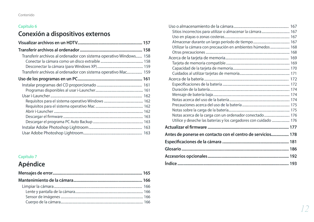 Samsung EV-NXF1ZZB1QES, EV-NXF1ZZB1KES, EV-NXF1ZZB1HES, EV-NXF1ZZB1JES manual 157, 158, 161, 178, 181, 186, 192, 193 