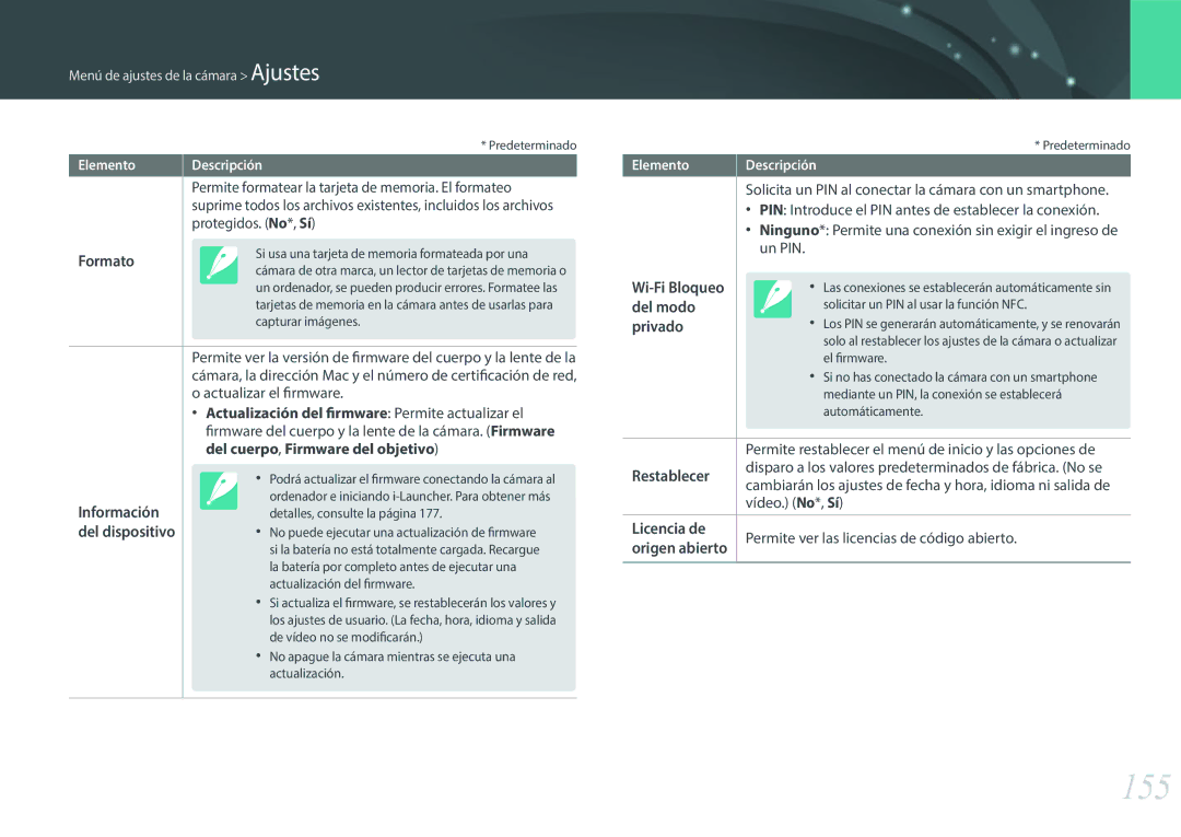 Samsung EV-NXF1ZZB1KES, EV-NXF1ZZB1QES, EV-NXF1ZZB1HES, EV-NXF1ZZB1JES manual 155 