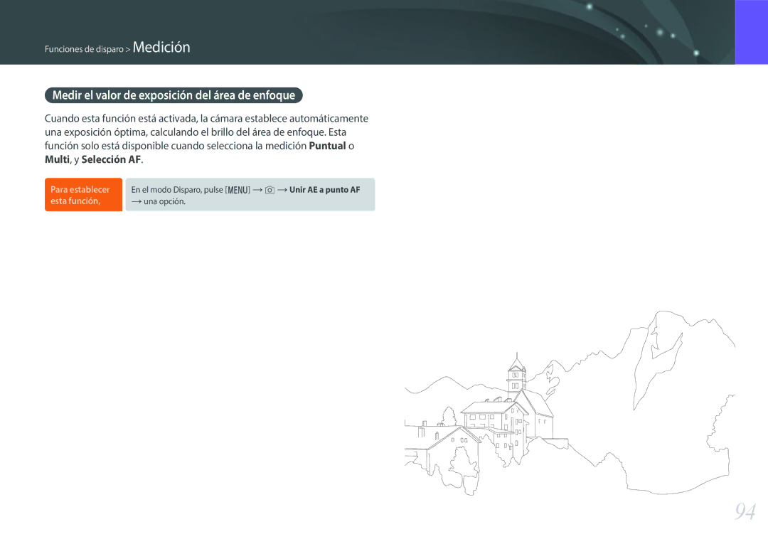 Samsung EV-NXF1ZZB1JES, EV-NXF1ZZB1KES, EV-NXF1ZZB1QES, EV-NXF1ZZB1HES manual Medir el valor de exposición del área de enfoque 