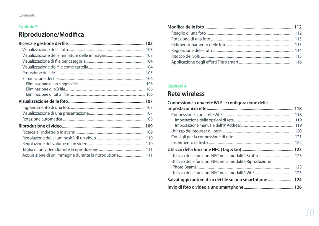 Samsung EV-NXF1ZZB2HIT manual 104, 105, 106 