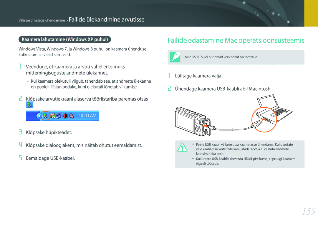 Samsung EV-NXF1ZZB2JLV, EV-NXF1ZZB2ILV, EV-NXF1ZZB2HLV, EV-NXF1ZZB1HLV manual 159, Kaamera lahutamine Windows XP puhul 