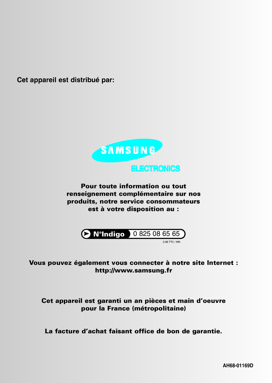 Samsung EV1SRH/ELS manual Electronics 