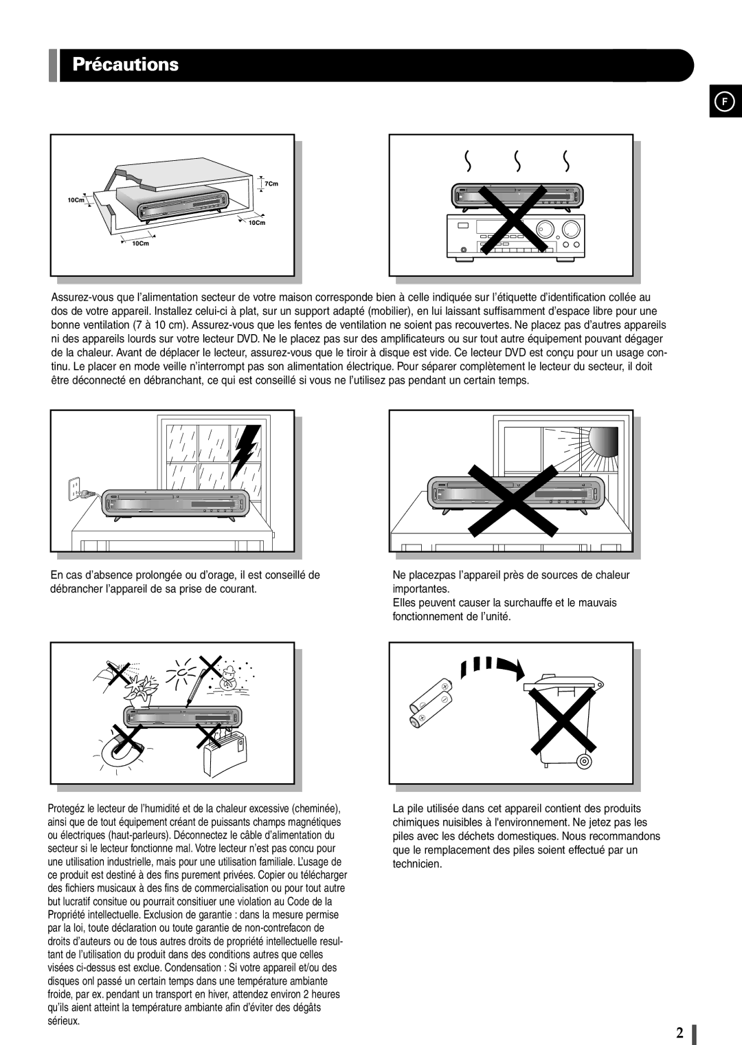 Samsung EV1SRH/ELS manual Précautions 