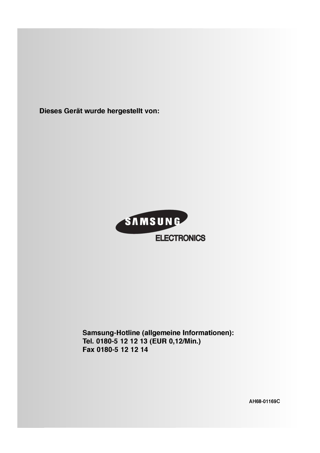 Samsung EV1SRH/ELS manual Electronics 