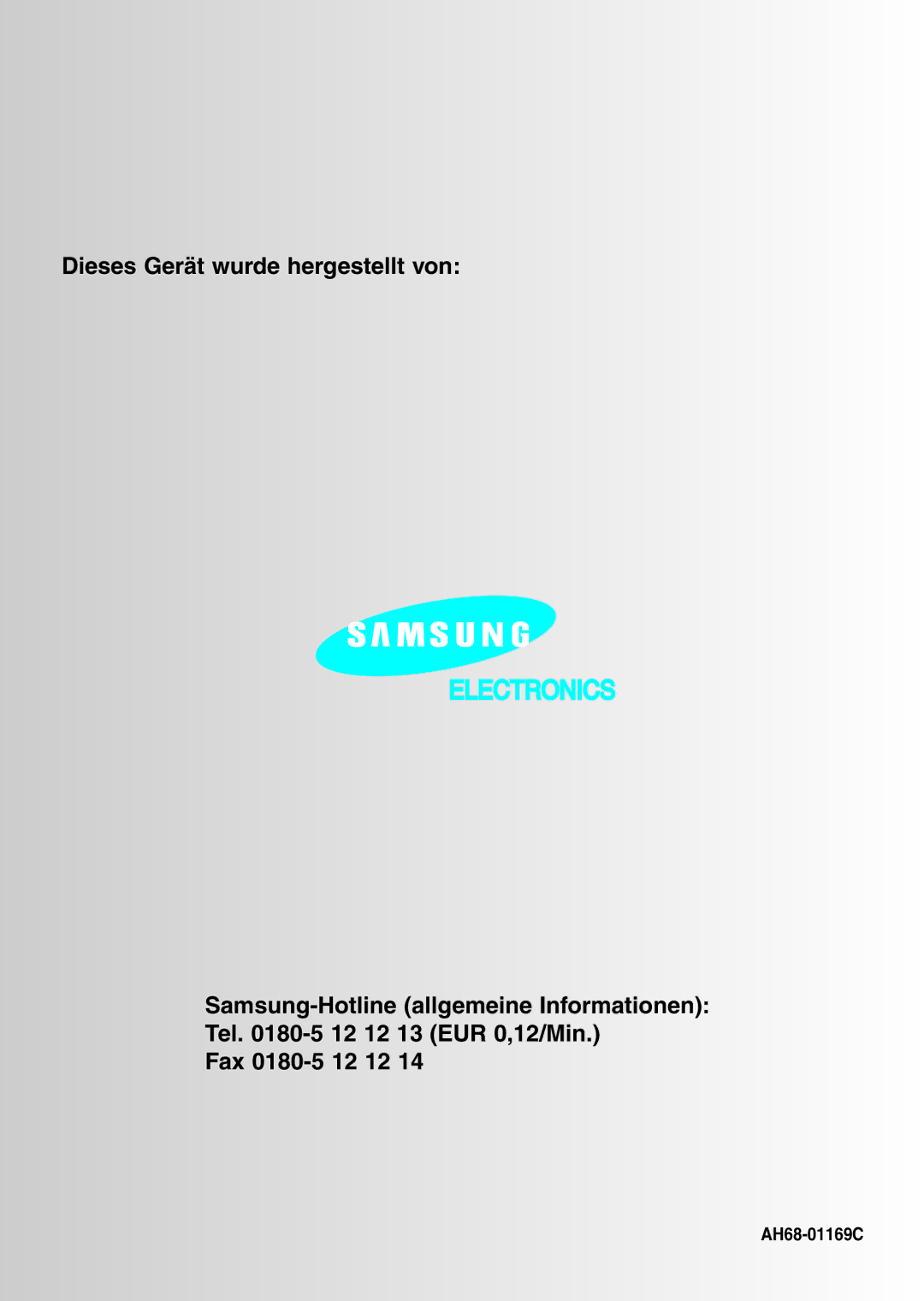 Samsung EV1SRH/ELS manual Electronics 