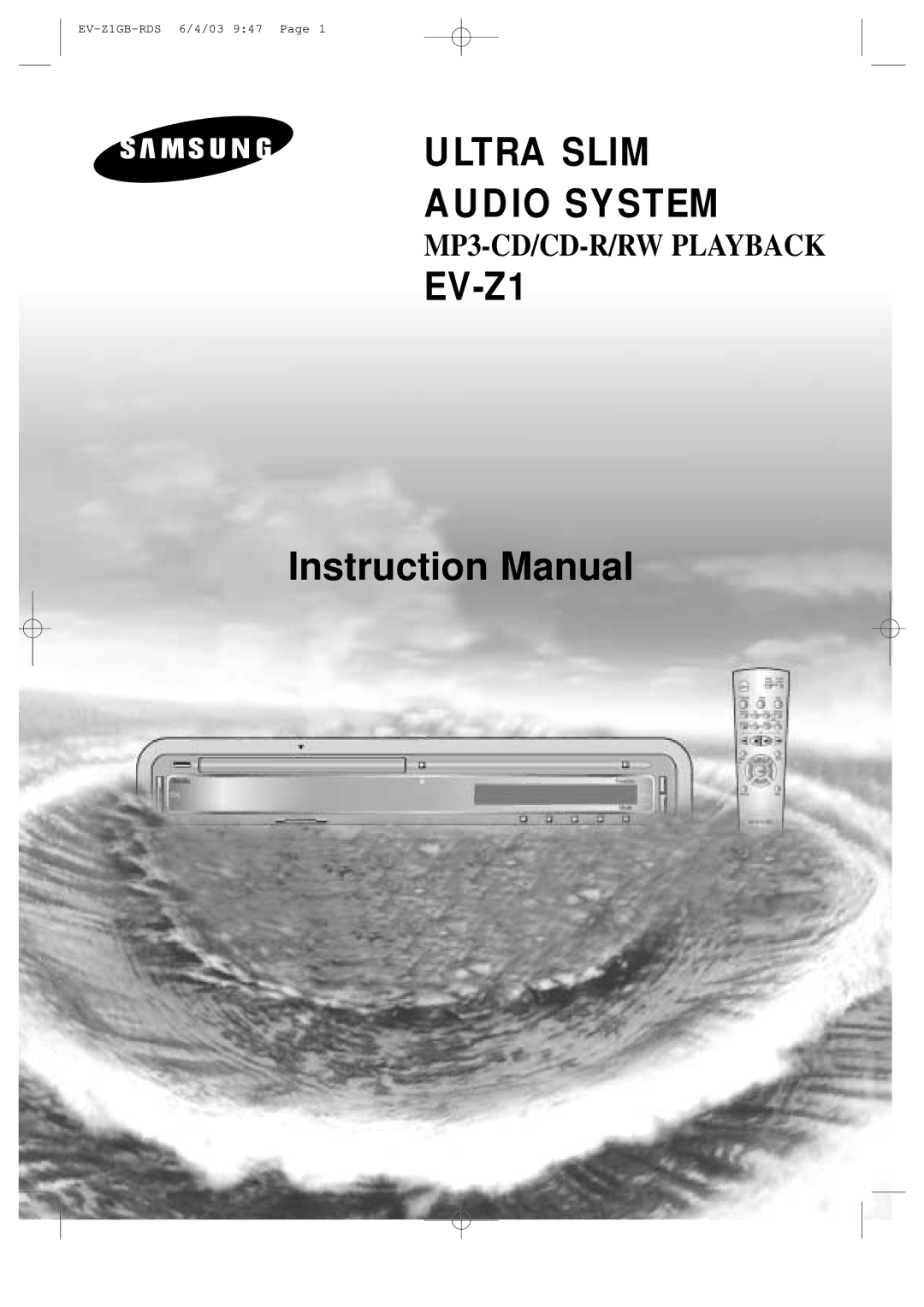 Samsung EVZ1RH/ELS manual Ultra Slim Audio System 