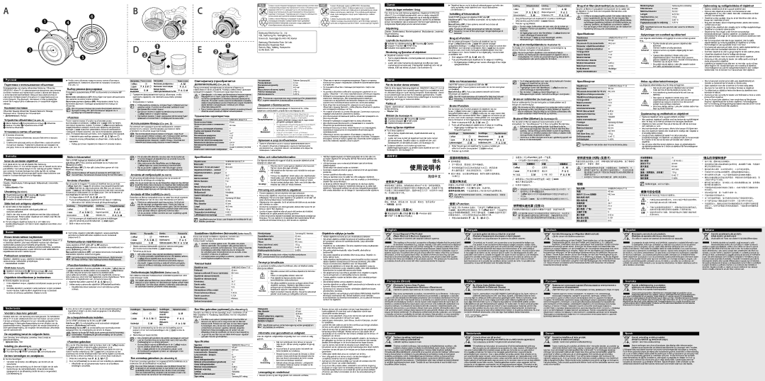 Samsung EX-S45ANB manual Подготовка к использованию объектива, Дополнительно См. рис. E, Выбор режима фокусировки, Function 