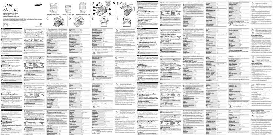 Samsung EX-T50200CSB manual Przed użyciem urządzenia, Obsługa przycisku i-Function, Przechowywanie i konserwacja obiektywu 