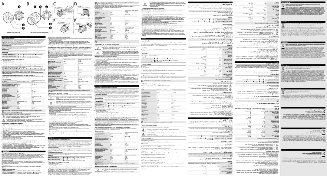 Samsung EX-YZ927ZZASEP Προδιαγραφές, Съхранение и поддръжка на обектива, Pred uporabo naprave Posebne funkcije, Postavitve 