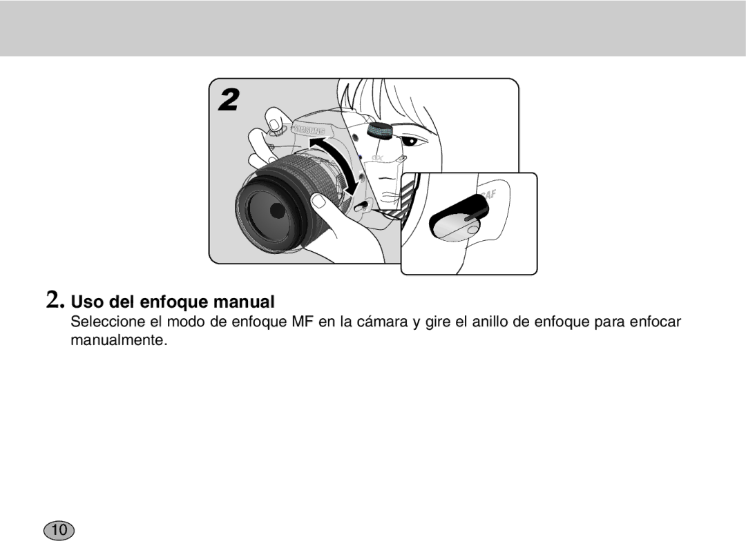 Samsung EZ-DLENS001, EZ-DLENS012/E1 Uso del enfoque manual 