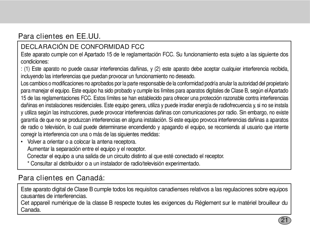 Samsung EZ-DLENS012/E1, EZ-DLENS001 manual Para clientes en EE.UU, Para clientes en Canadá 