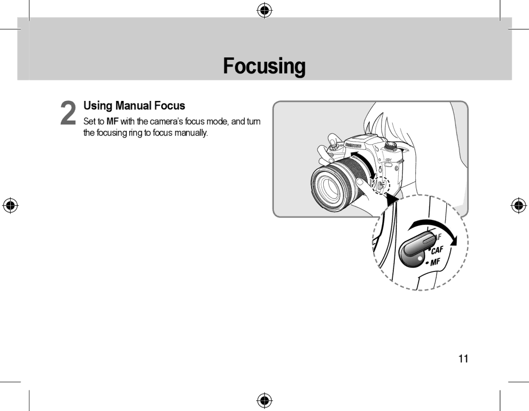 Samsung EZ-DLENS039/E1 manual Using Manual Focus 