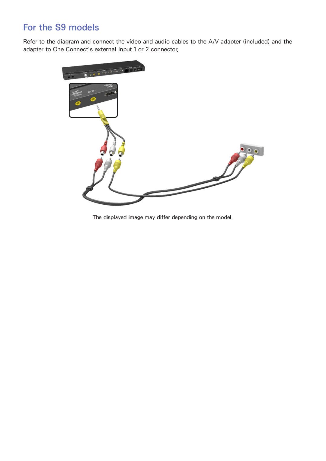 Samsung UN60F7500AFXZA, PN64F8500, PN51F8500, PN60F8500 manual For the S9 models 