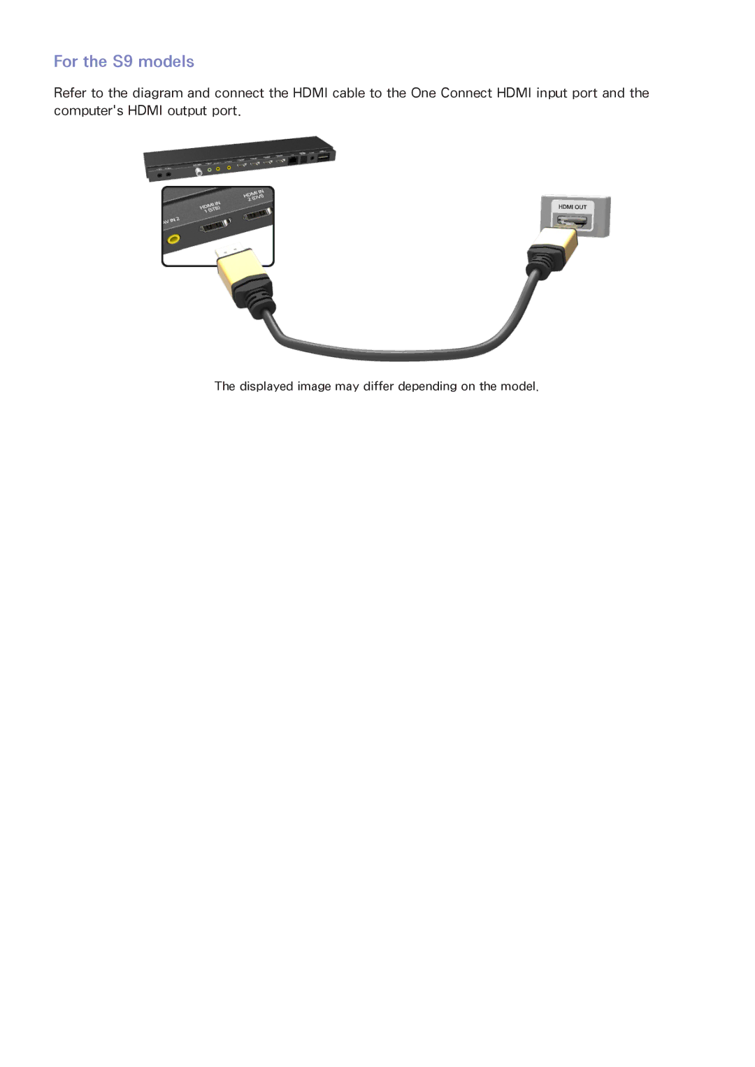 Samsung UN60F7500AFXZA, PN64F8500, PN51F8500, PN60F8500 manual For the S9 models 