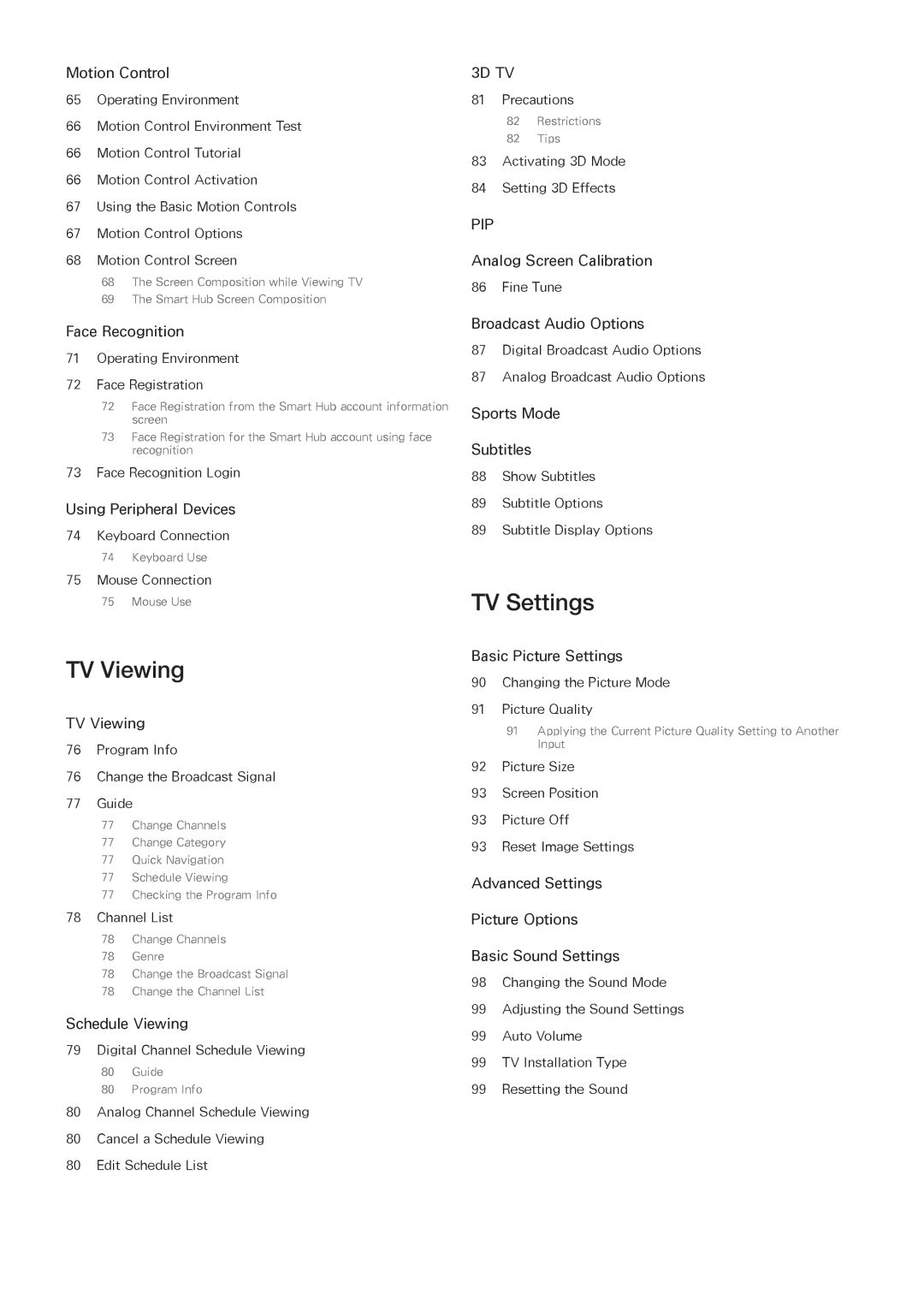 Samsung PN51F8500, UN60F7500AFXZA, PN64F8500, PN60F8500 manual TV Viewing 