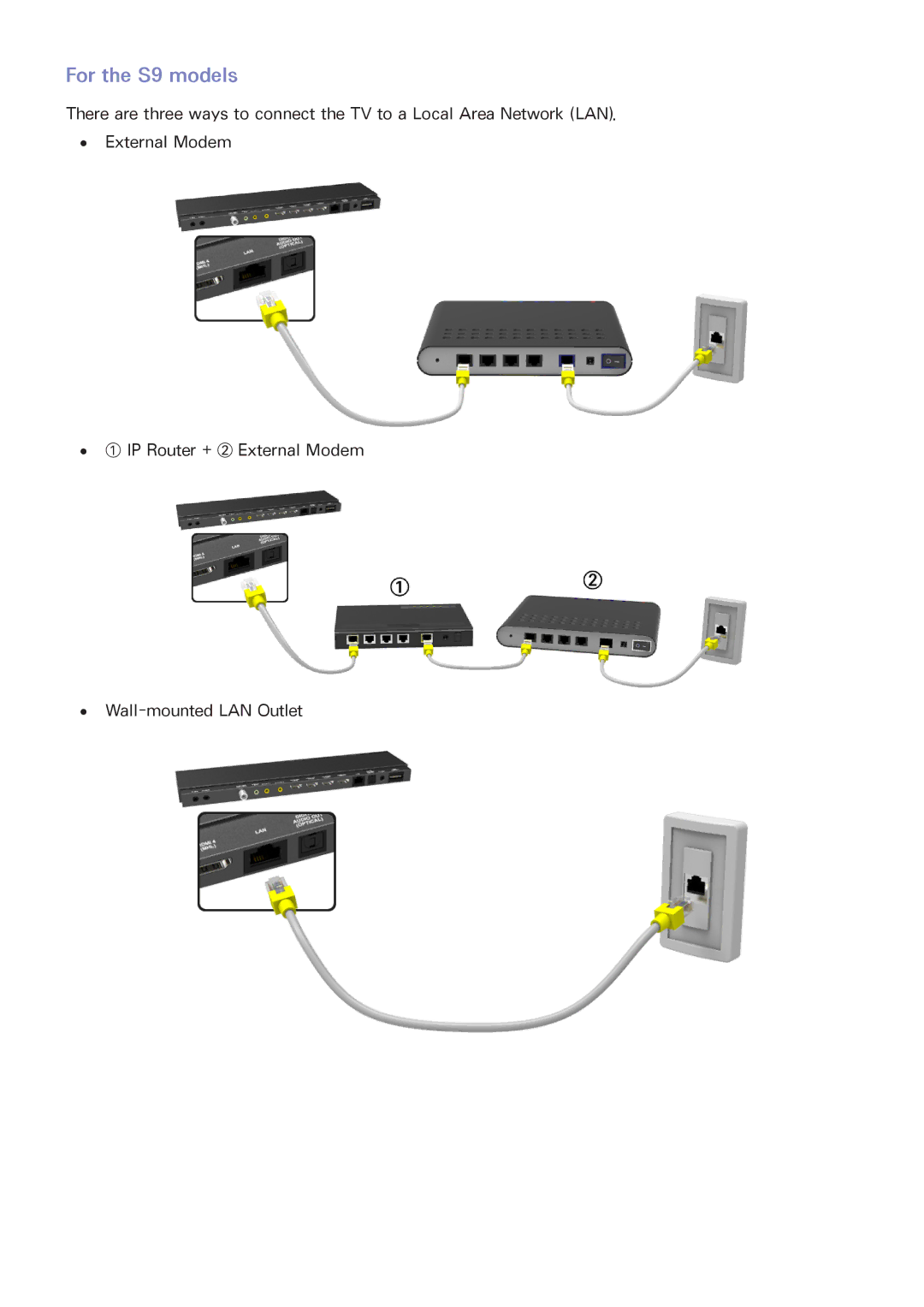 Samsung PN51F8500, UN60F7500AFXZA, PN64F8500, PN60F8500 manual For the S9 models 