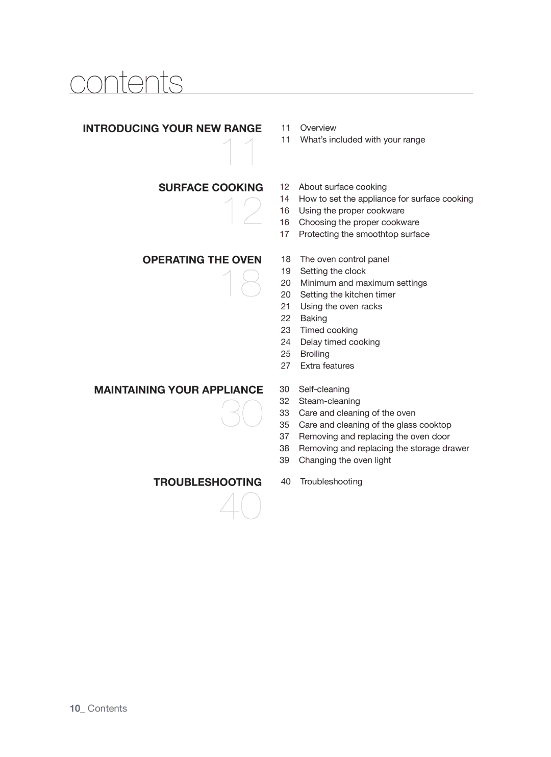 Samsung FCQ321HTUX/ZAM manual Contents 