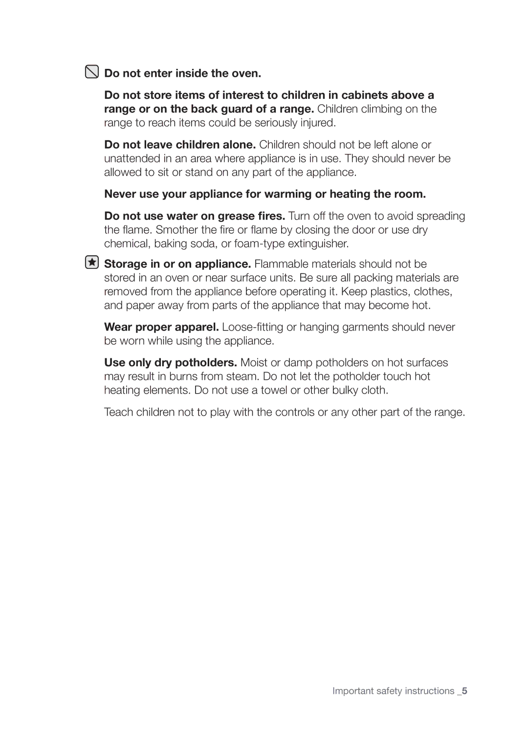 Samsung FE-R400SB, FE-R400SX, FE-R400SW, DG68-00297A user manual Do not enter inside the oven 