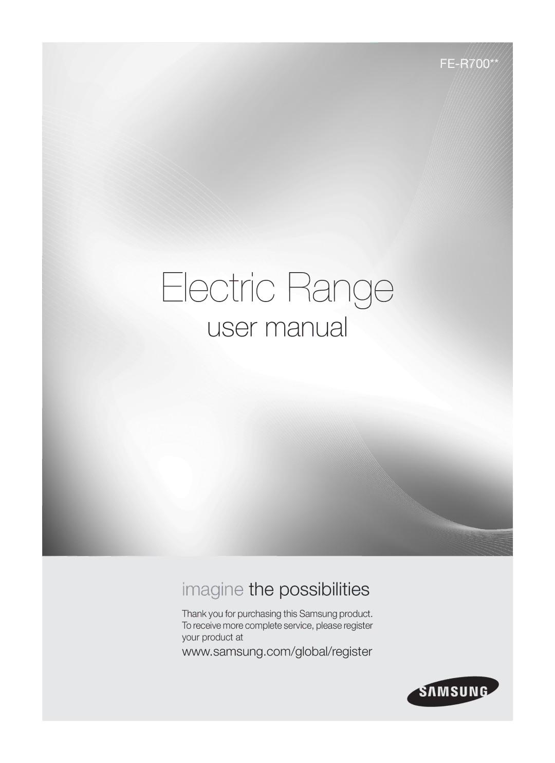 Samsung FE-R700WX, DG68-00294A user manual Electric Range 