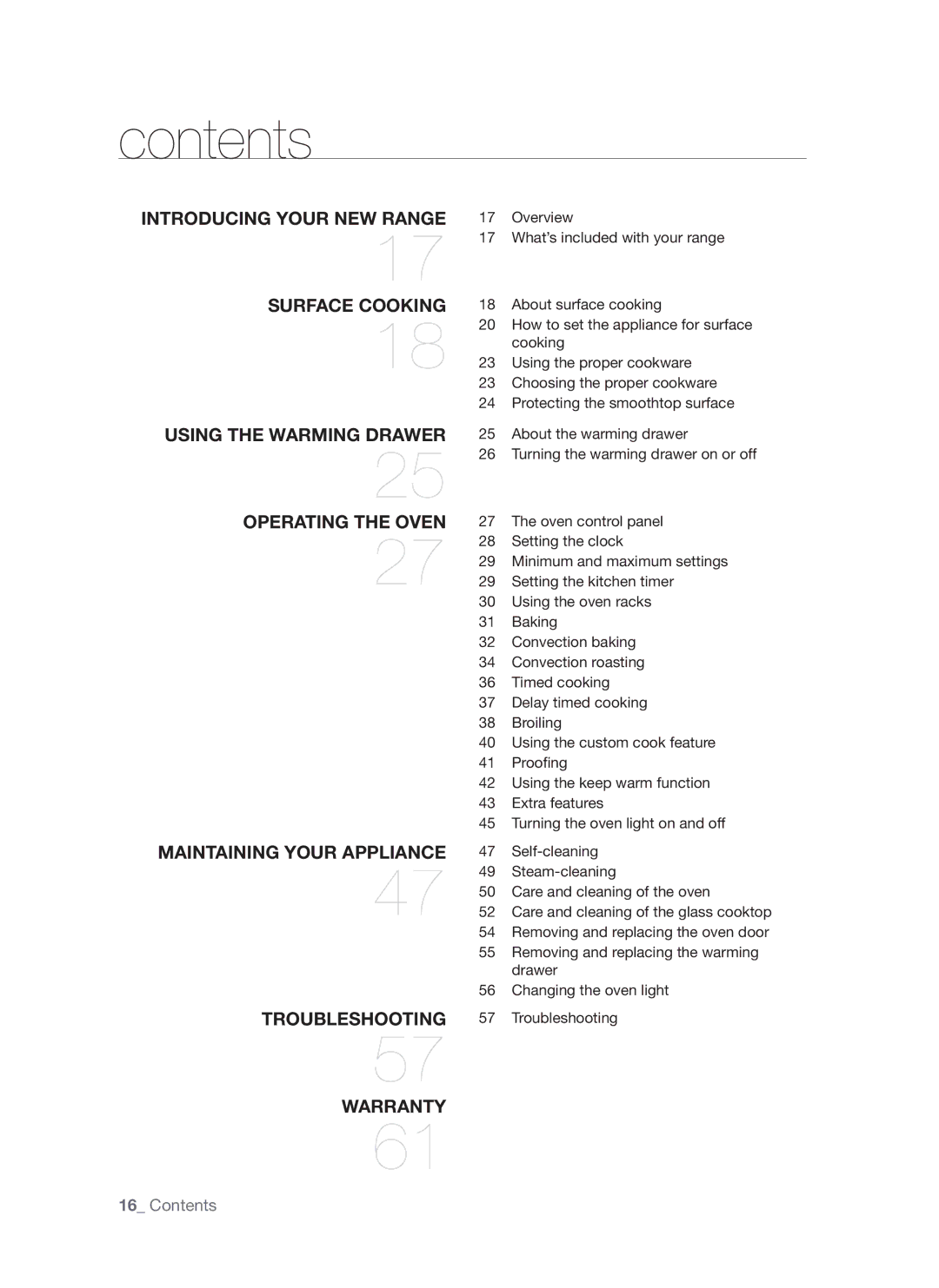 Samsung FE-R700WX, DG68-00294A user manual Contents 