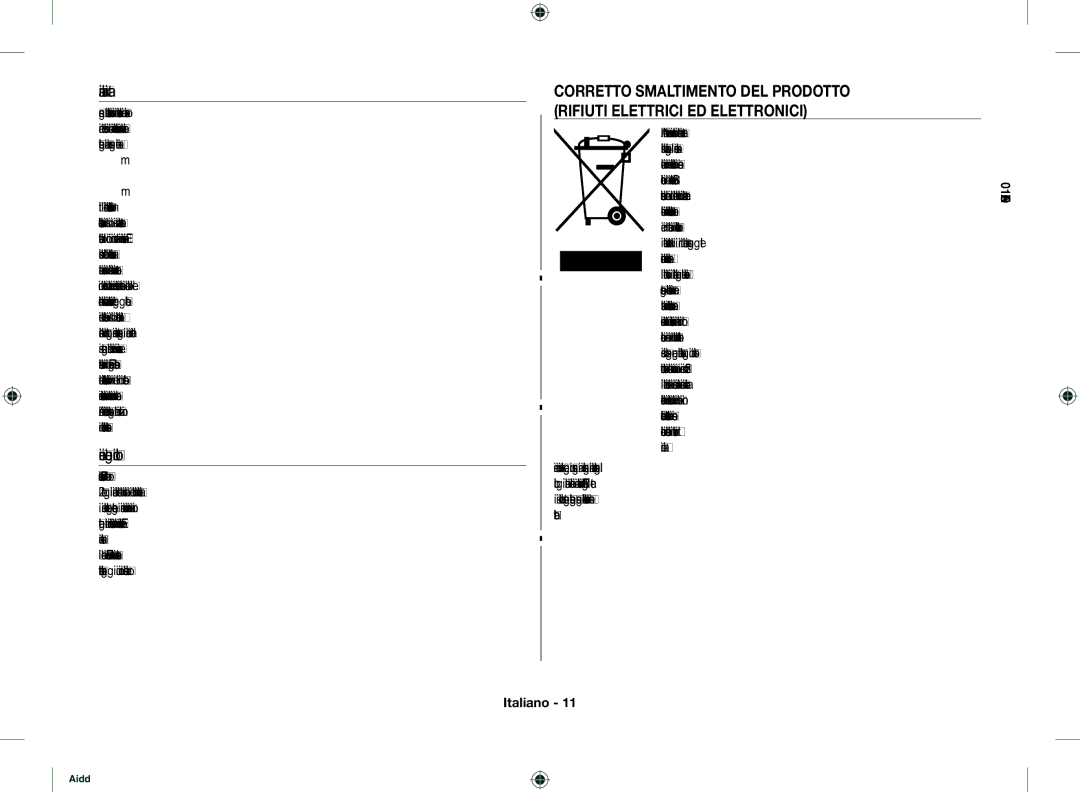 Samsung FG77SUST/XET manual Garanzia limitata 