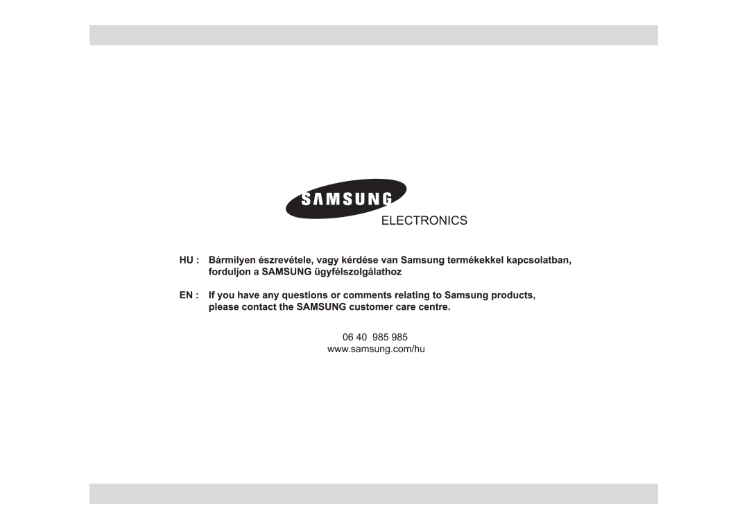 Samsung FG87KST/XEH manual 