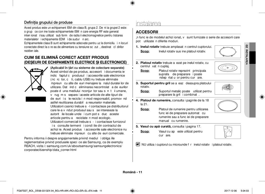 Samsung FG87SST/BOL, FG87SST/XEH, FG87SUB/XEO, FG87SUB/BOL manual Definiţia grupului de produse 