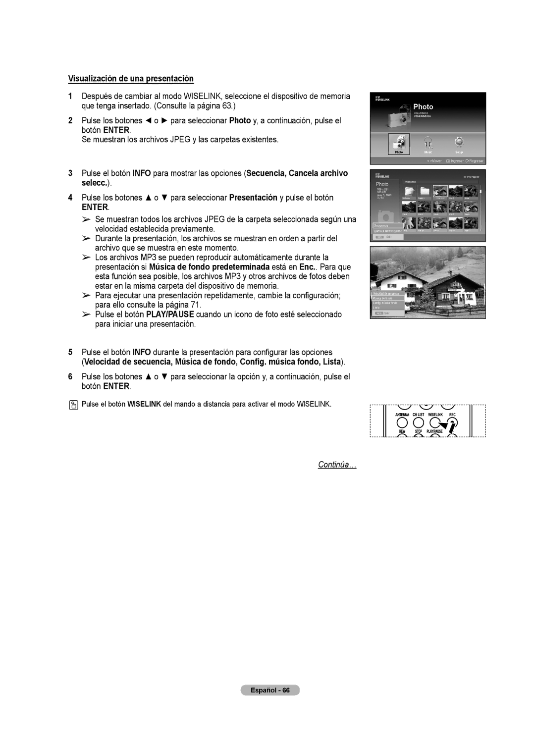 Samsung FP-T6374 manual Visualización de una presentación 