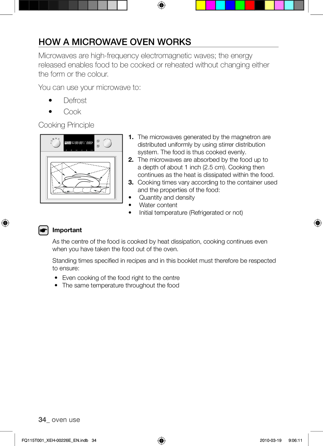 Samsung FQ115T001/XEH, FQ115T001/XEO manual How a microwave oven works, Microwaves are absorbed by the food up to 