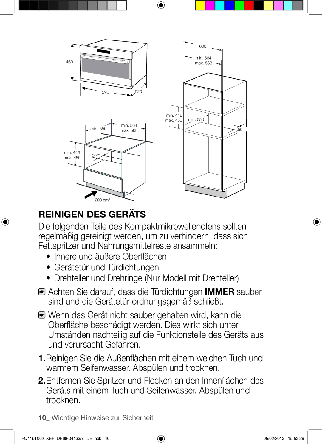 Samsung FQ115T002/BWT, FQ115T002/XEG, FQ115T002/XEF manual Reinigen DES Geräts 